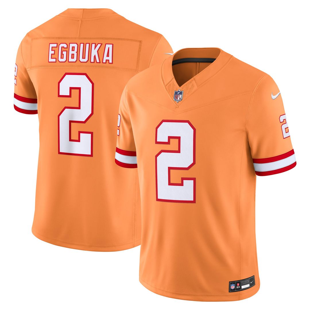 Emeka Egbuka Tampa Bay Buccaneers Nike Creamsicle Alternate Vapor F.U.S.E. Stitched Limited Jersey