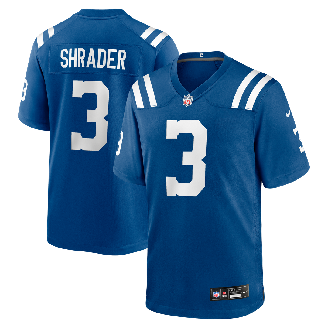 Spencer Shrader Indianapolis Colts Nike Royal Team Game Jersey