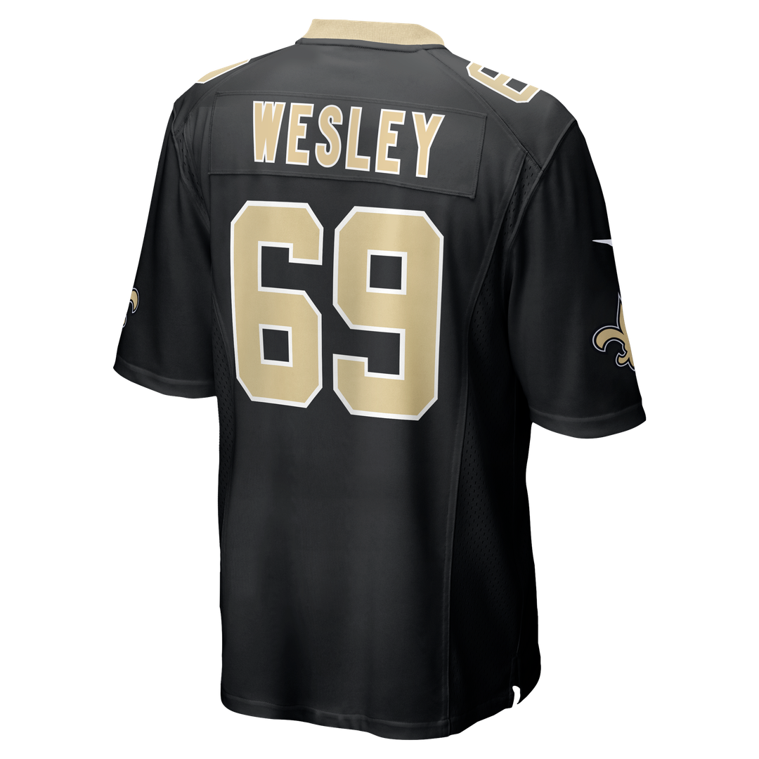 Barry Wesley New Orleans Saints Nike Black Team Game Jersey