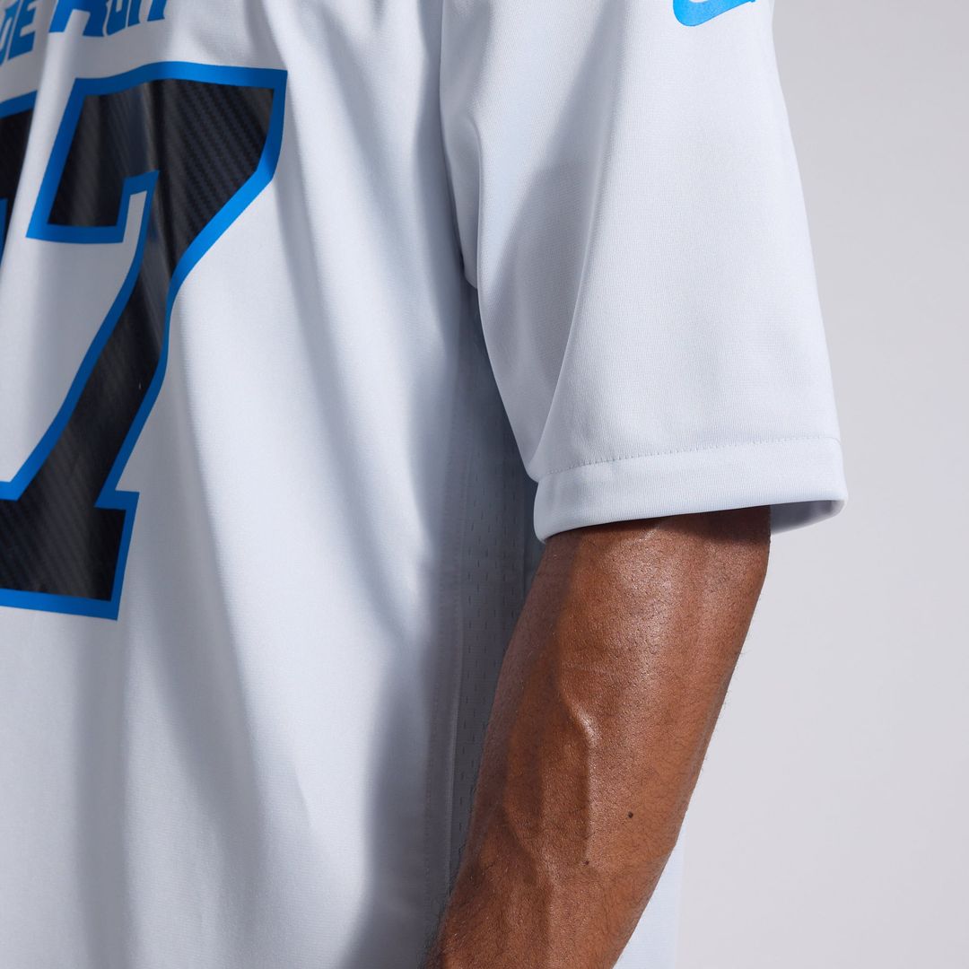 Aidan Hutchinson Detroit Lions Nike Silver 2026 Rivalries Collection Game Jersey