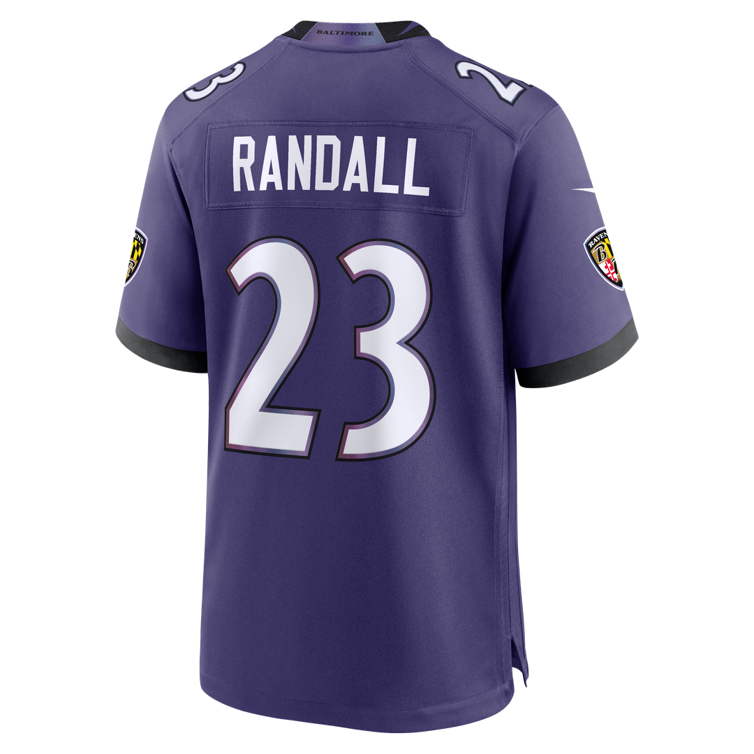 Adam Randall Baltimore Ravens Nike Purple Team Game Jersey