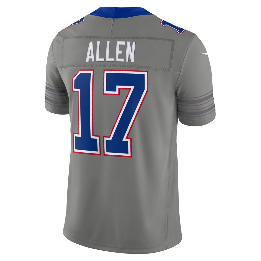 Josh Allen Buffalo Bills Nike Gray Nickel City Vapor F.U.S.E. Stitched Limited Jersey