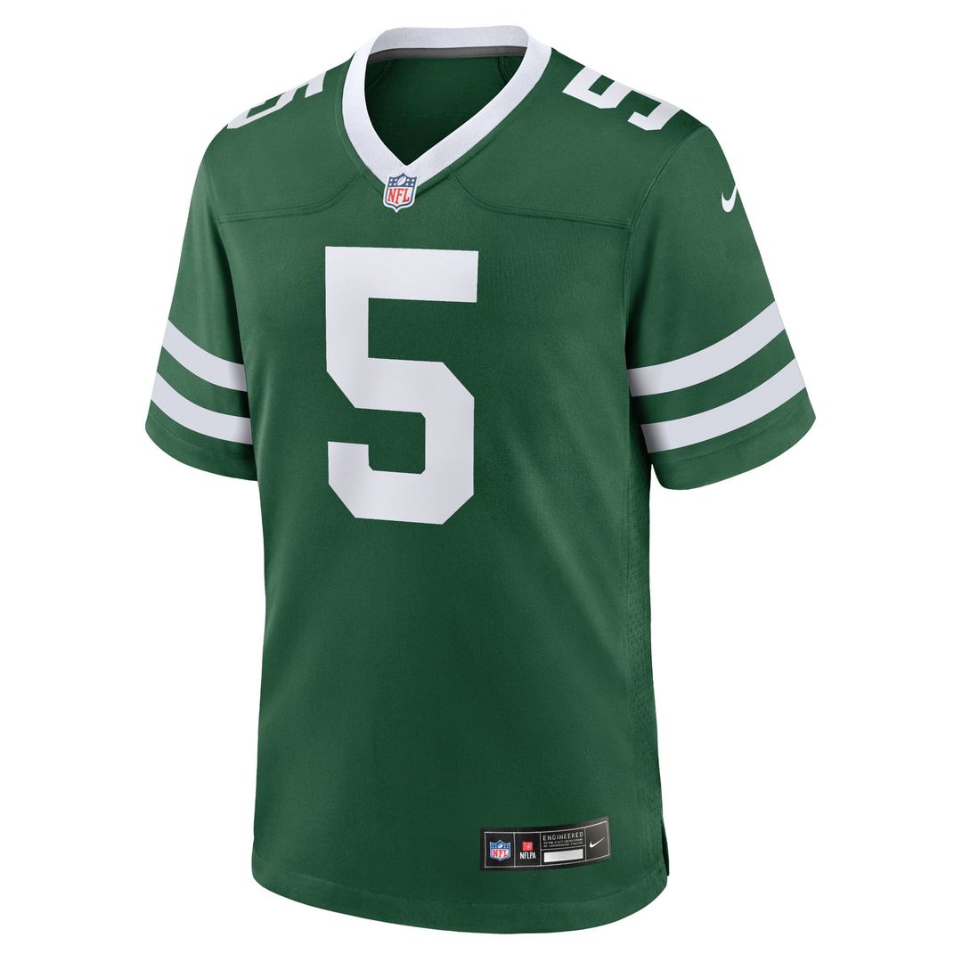 Garrett Wilson New York Jets Nike Legacy Green Game Jersey