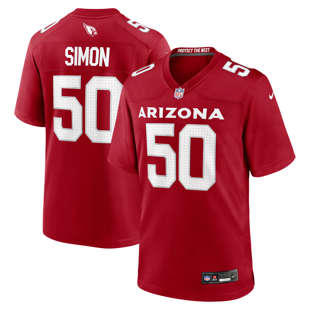 Cody Simon Arizona Cardinals Nike Cardinal Team Game Jersey