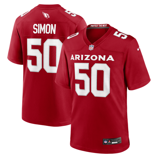 Cody Simon Arizona Cardinals Nike Cardinal Team Game Jersey