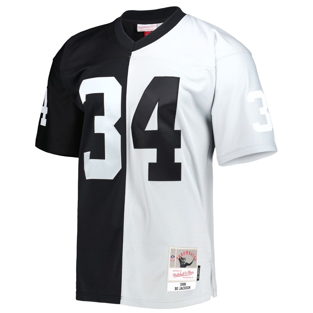 Bo Jackson Las Vegas Raiders Mitchell & Ness Black/Silver 1988 Split Legacy Replica Jersey
