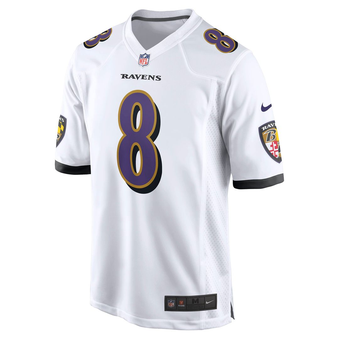 Lamar Jackson Baltimore Ravens Nike White Game Jersey