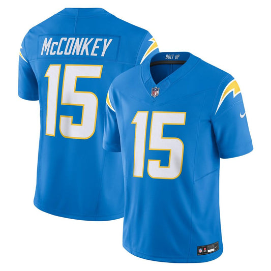 Ladd McConkey Los Angeles Chargers Nike Powder Blue Team Vapor F.U.S.E. Limited Jersey