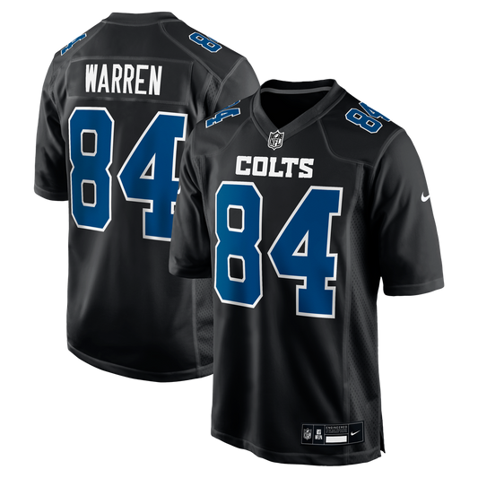 Tyler Warren Indianapolis Colts Nike Carbon Black Fashion Game Jersey
