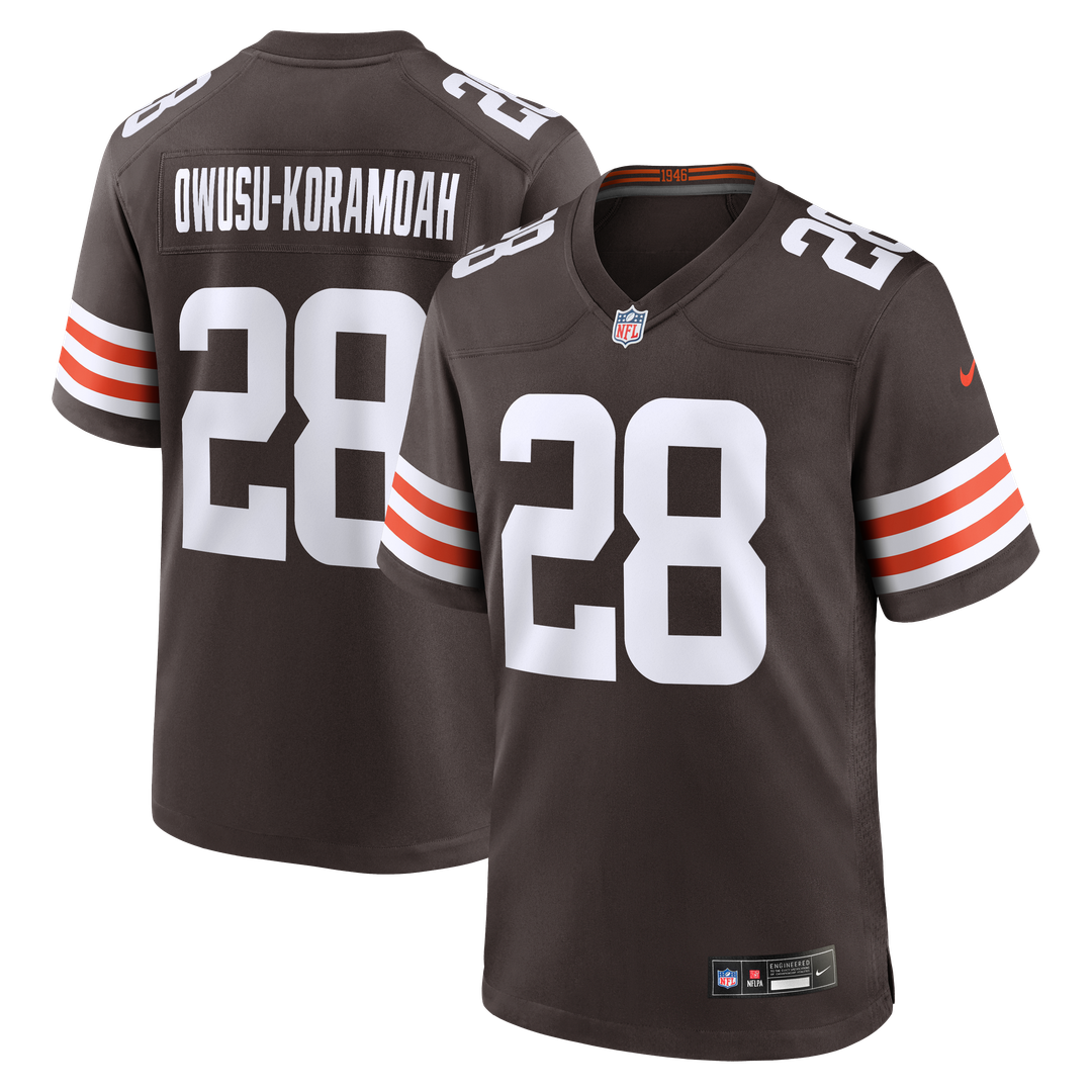 Jeremiah Owusu-Koramoah Cleveland Browns Nike Brown Game Player Jersey