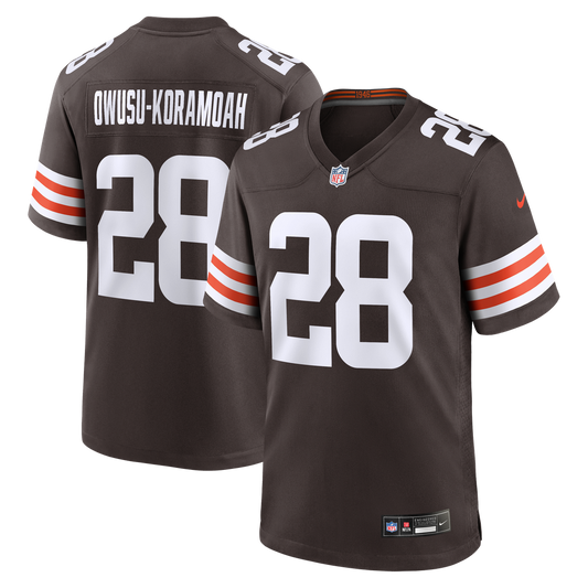 Jeremiah Owusu-Koramoah Cleveland Browns Nike Brown Game Player Jersey