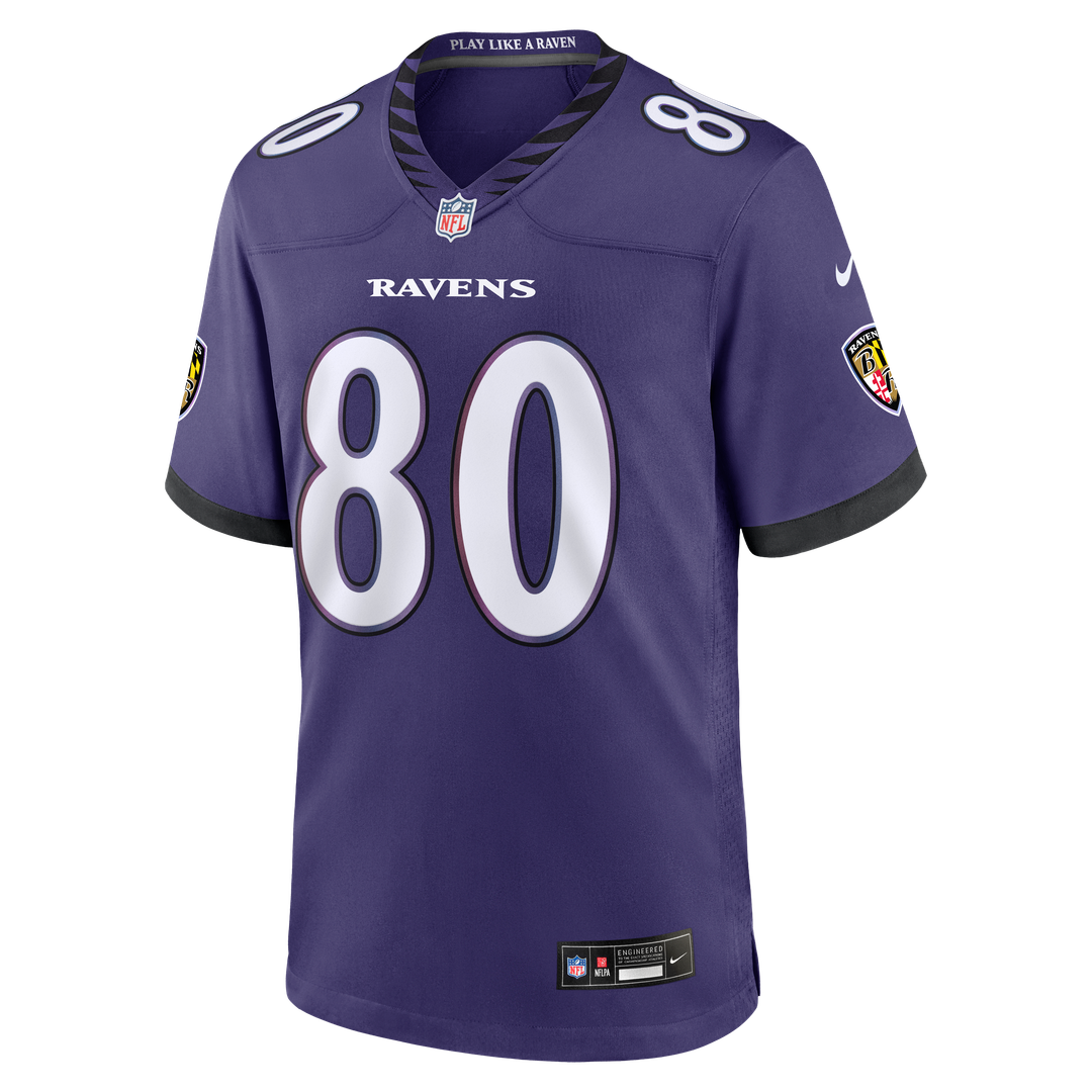 Durham Smythe Baltimore Ravens Nike Purple Team Game Jersey