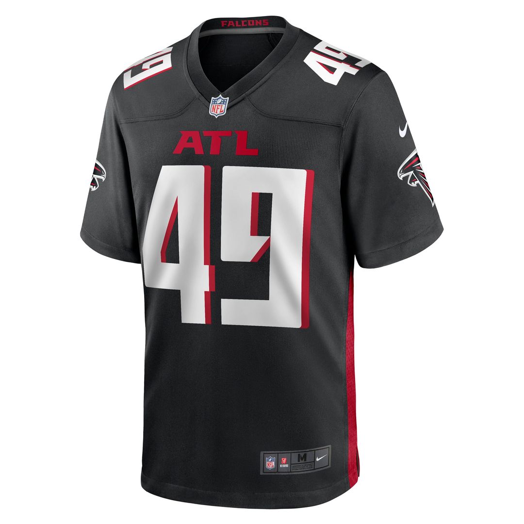 Liam McCullough Atlanta Falcons Nike Black Team Game Jersey