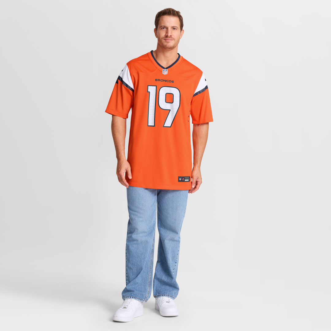 Marvin Mims Jr Denver Broncos Nike Orange Team Game Jersey