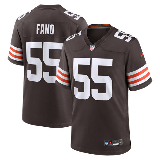 Spencer Fano Cleveland Browns Nike Brown Team Game Jersey