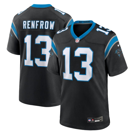 Hunter Renfrow Carolina Panthers Nike Black Team Game Jersey