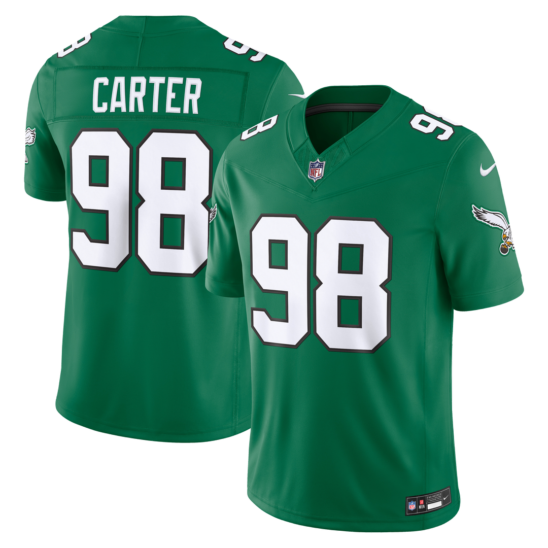 Jalen Carter Philadelphia Eagles Nike Kelly Green Alternate Vapor F.U.S.E. Stitched Limited Jersey