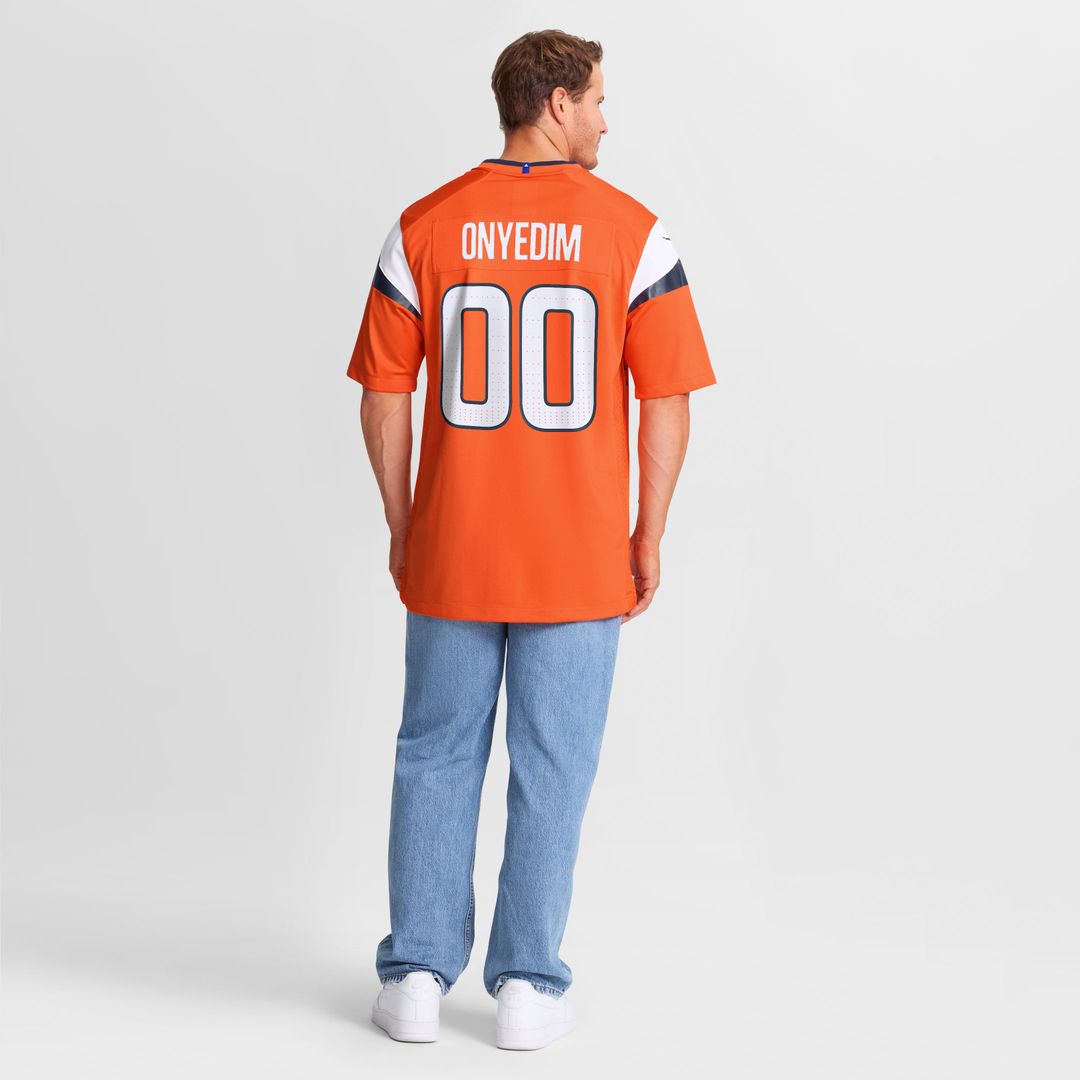 Tyler Onyedim Denver Broncos Nike Orange Game Jersey