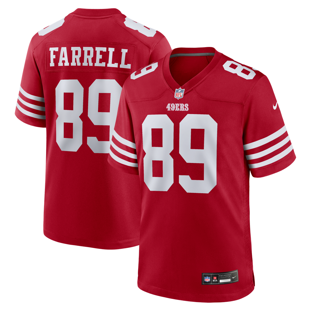 Luke Farrell San Francisco 49ers Nike Scarlet Team Game Jersey