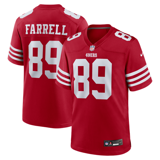 Luke Farrell San Francisco 49ers Nike Scarlet Team Game Jersey