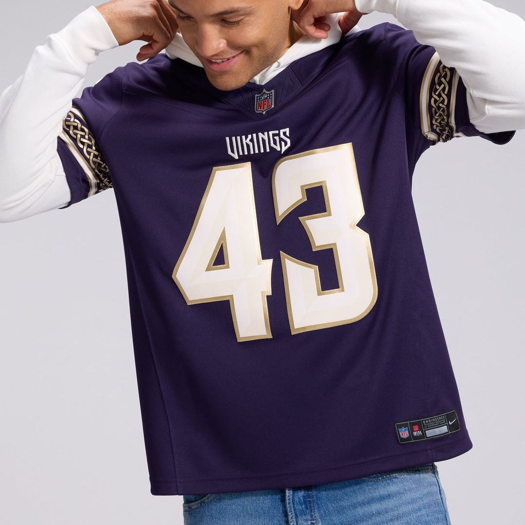 Andrew Van Ginkel Minnesota Vikings Nike Purple 2026 Rivalries Collection Stitched Limited Jersey