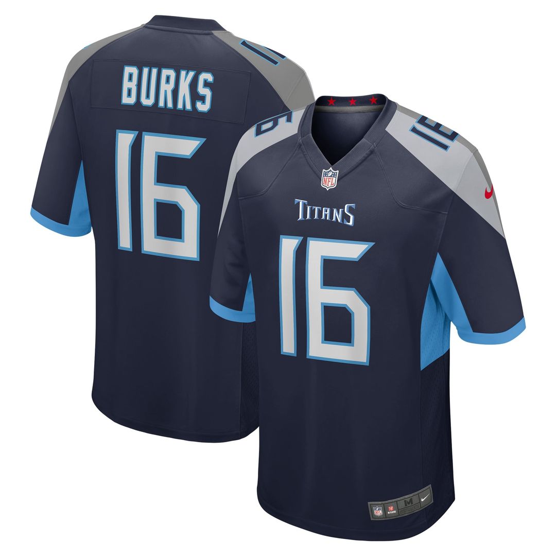 Treylon Burks Tennessee Titans Nike Navy Player Game Jersey