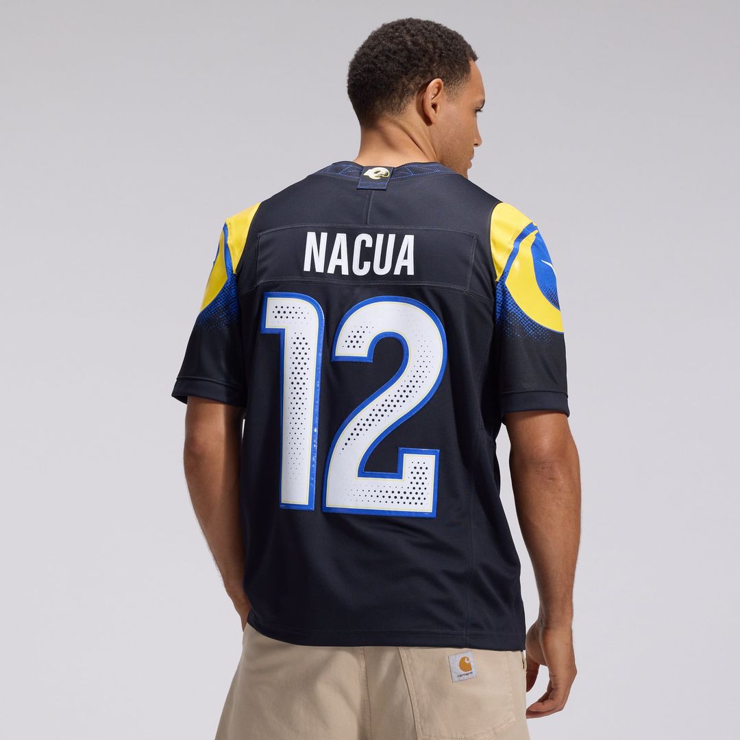 Puka Nacua Los Angeles Rams Nike Dark Blue Rivalries Collection Stitched Limited Jersey