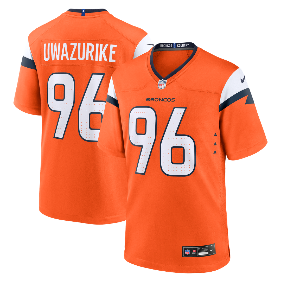 Eyioma Uwazurike Denver Broncos Nike Orange Team Game Jersey