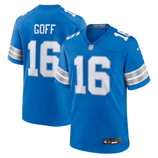 Jared Goff Detroit Lions Nike Blue Game Jersey