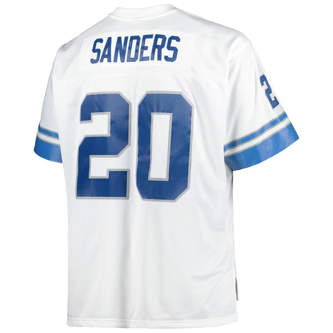 Barry Sanders Detroit Lions Mitchell & Ness White Big & Tall 1996 Retired Player Replica Jersey
