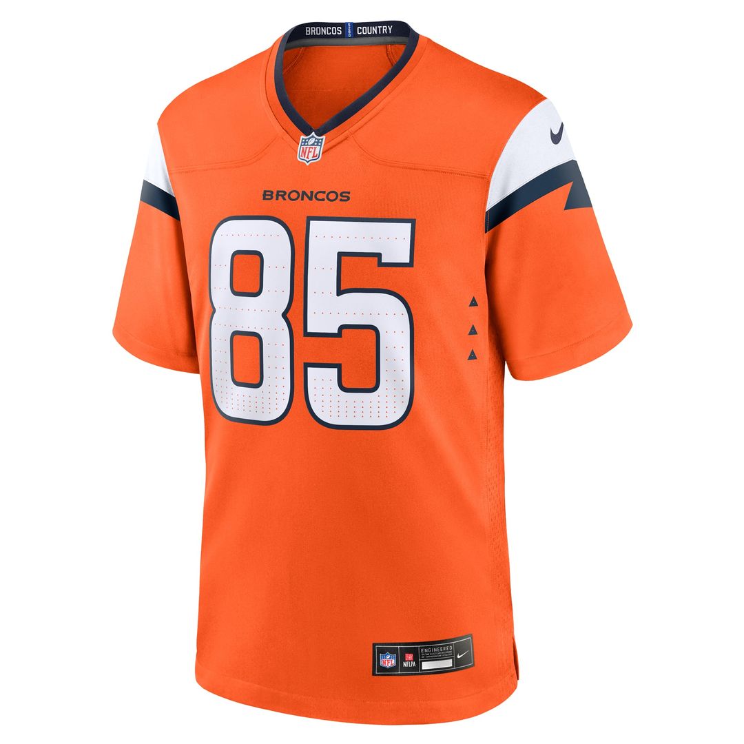 Lucas Krull Denver Broncos Nike Orange Team Game Jersey