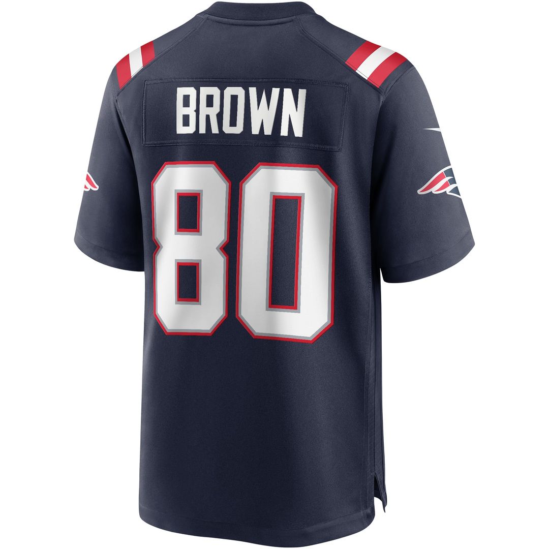 Troy Brown New England Patriots Nike Navy Game Retired Player Jersey