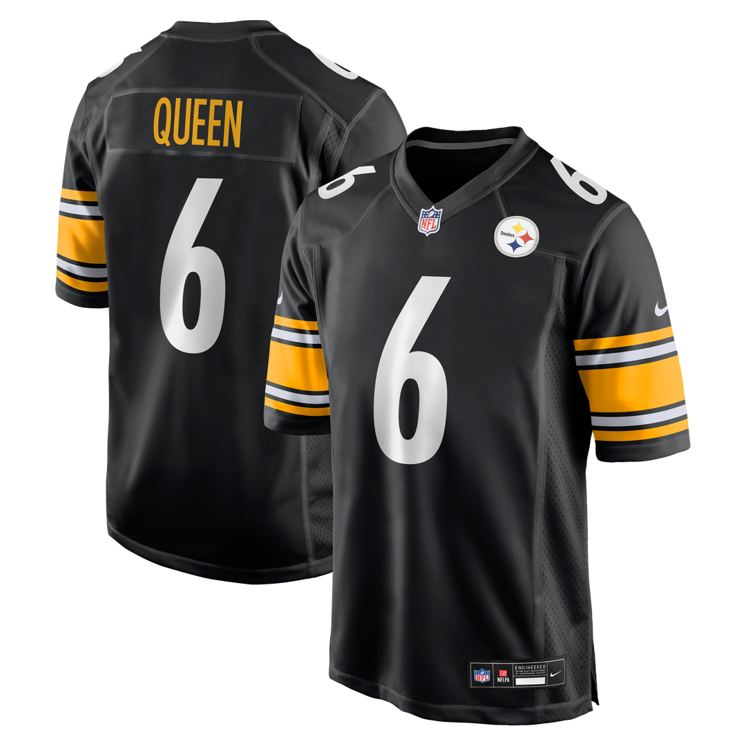 Patrick Queen Pittsburgh Steelers Nike Black Game Player Jersey