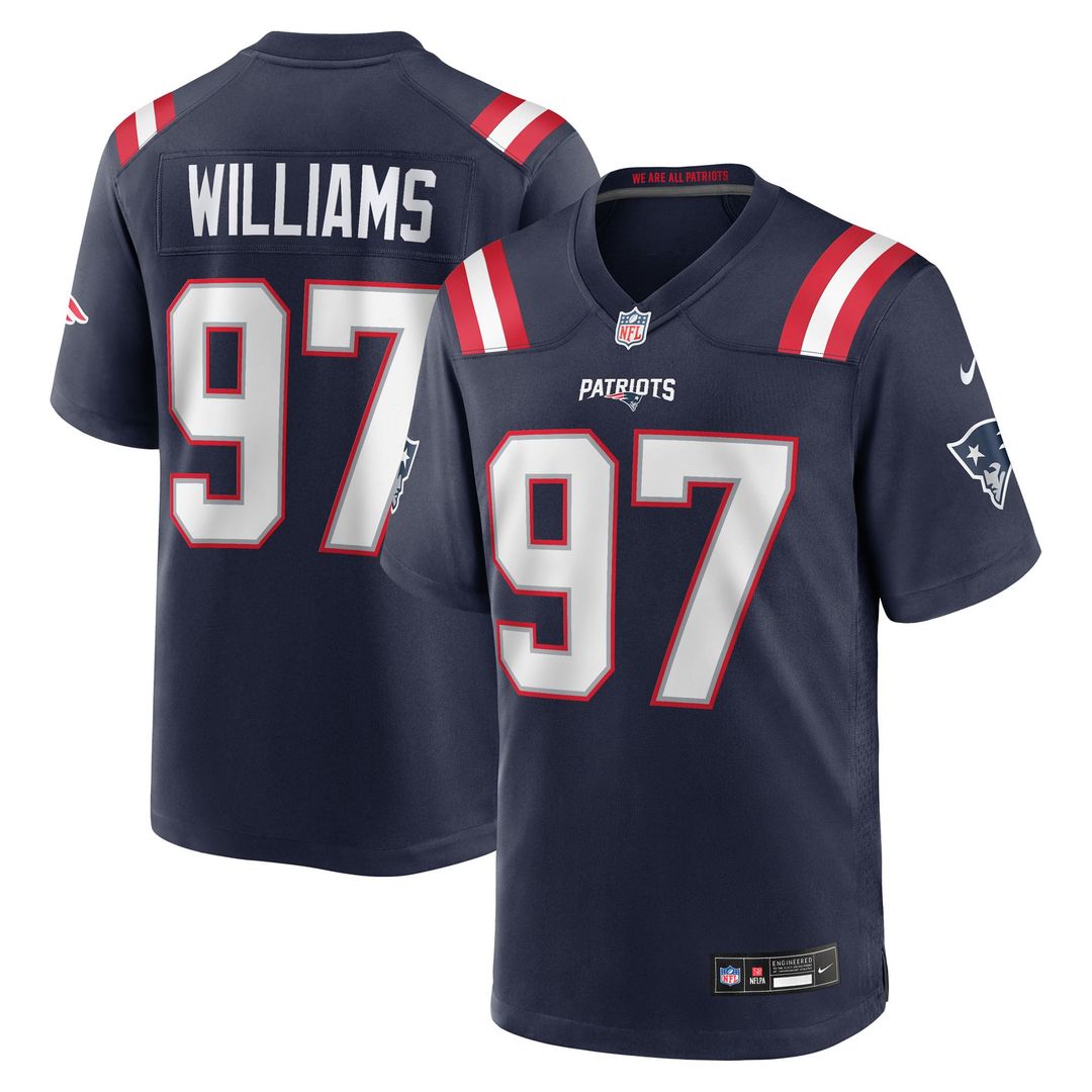 Milton Williams New England Patriots Nike Navy Game Player Jersey