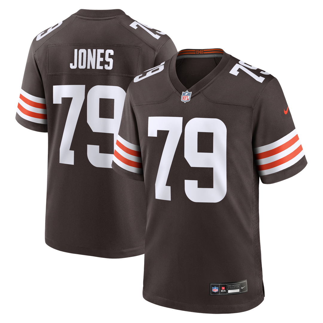 Dawand Jones Cleveland Browns Nike Brown Team Game Jersey