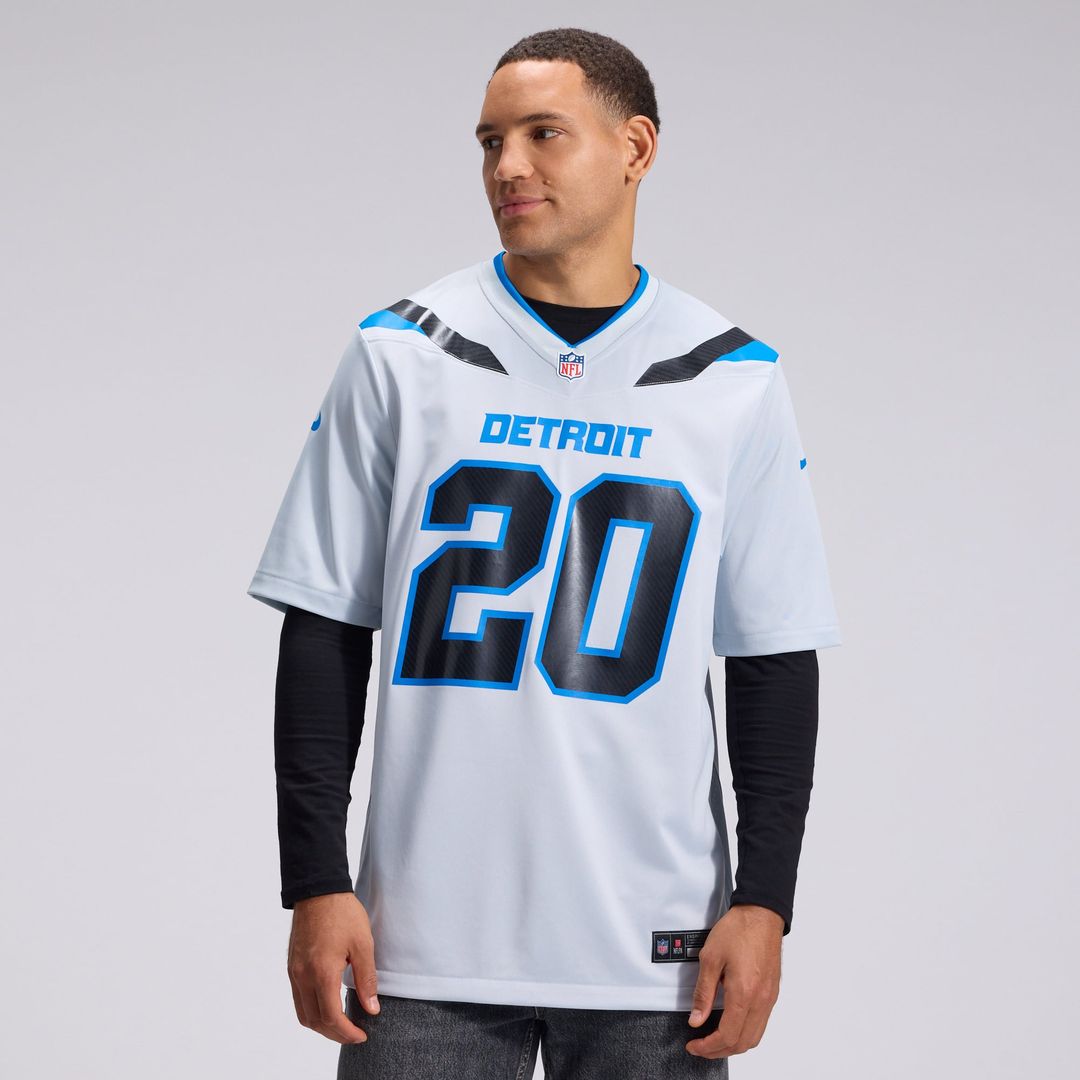 Barry Sanders Detroit Lions Nike Silver 2026 Rivalries Collection Game Jersey