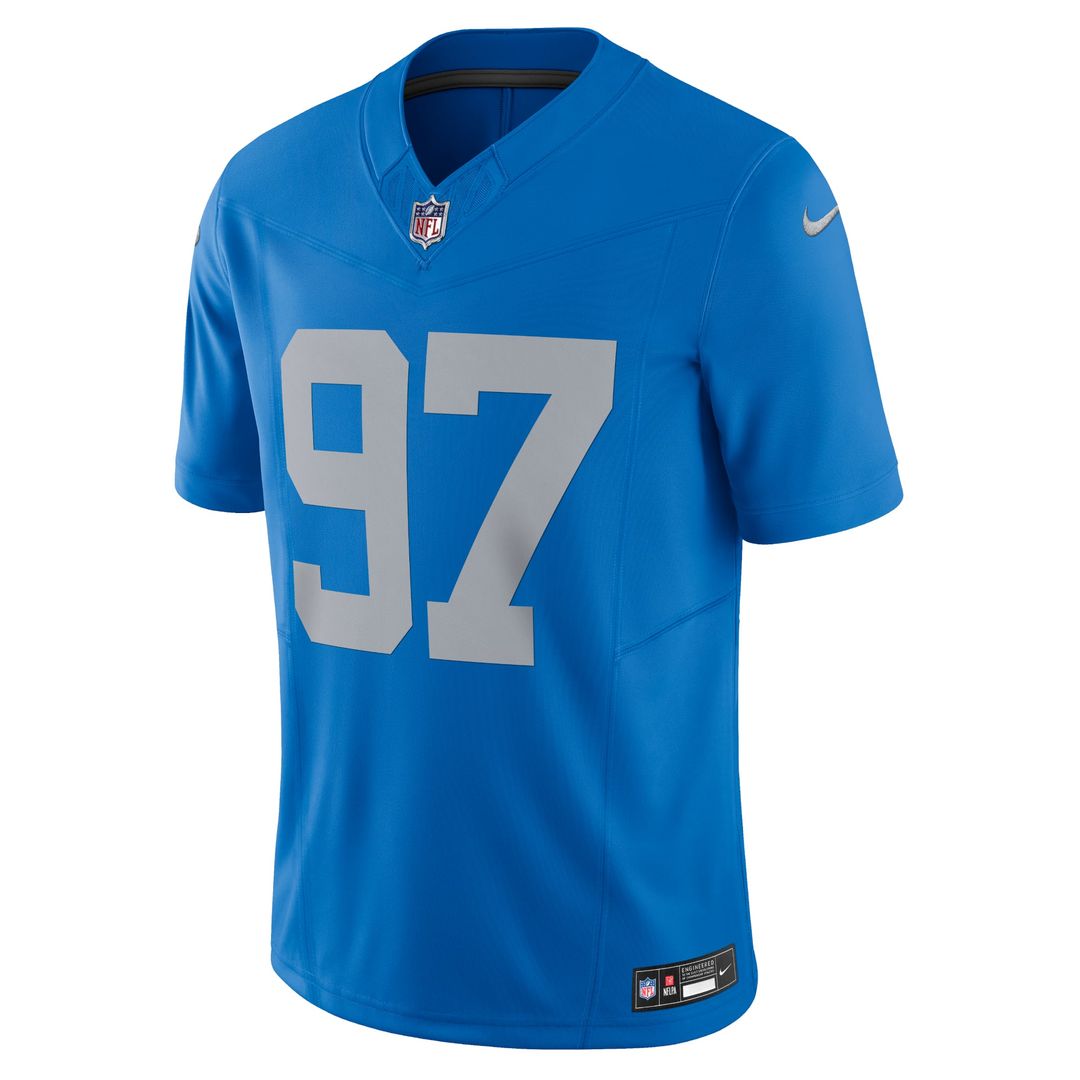 Aidan Hutchinson Detroit Lions Nike Blue Vapor F.U.S.E. Alternate Limited Jersey