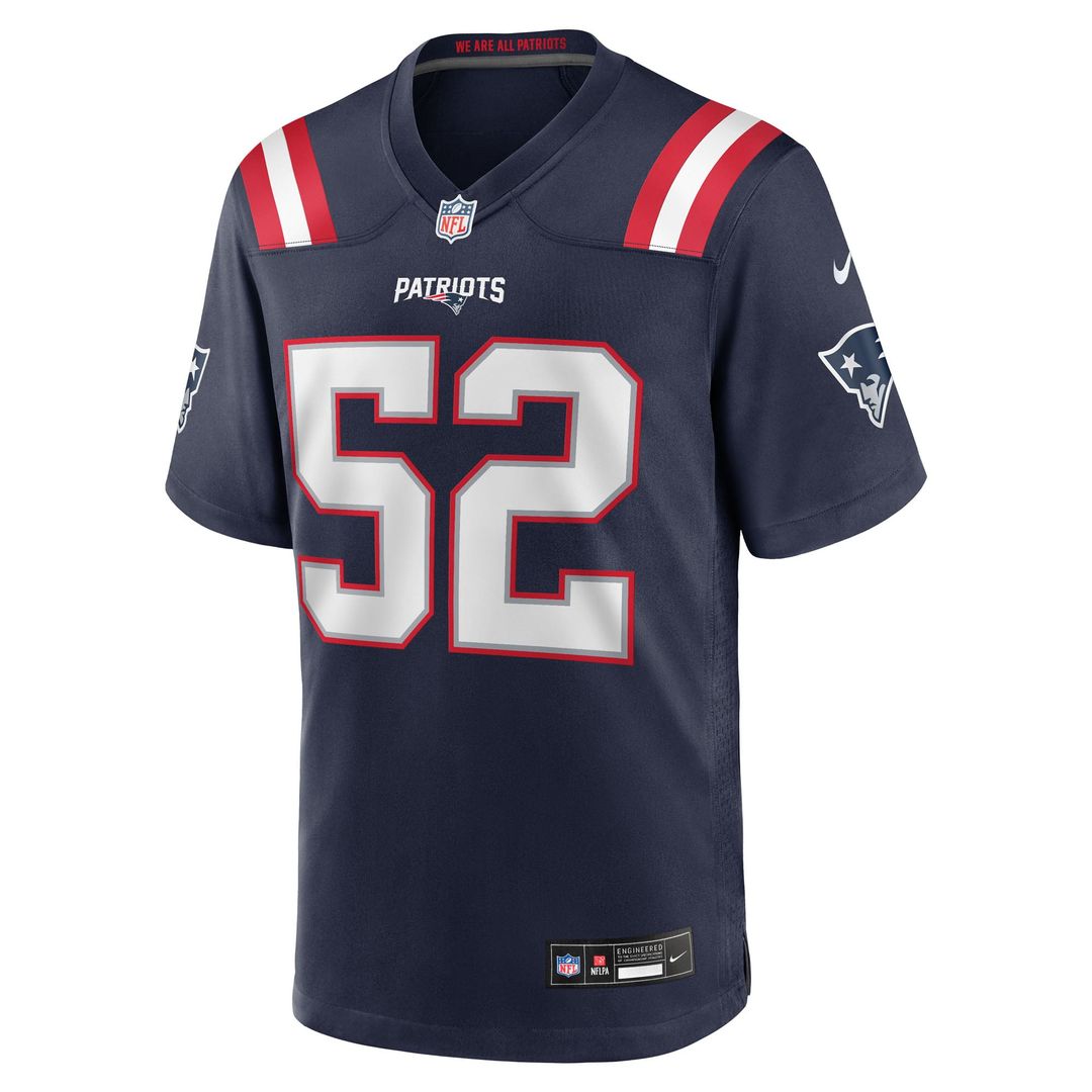 Marcus Bryant New England Patriots Nike Navy Team Game Jersey