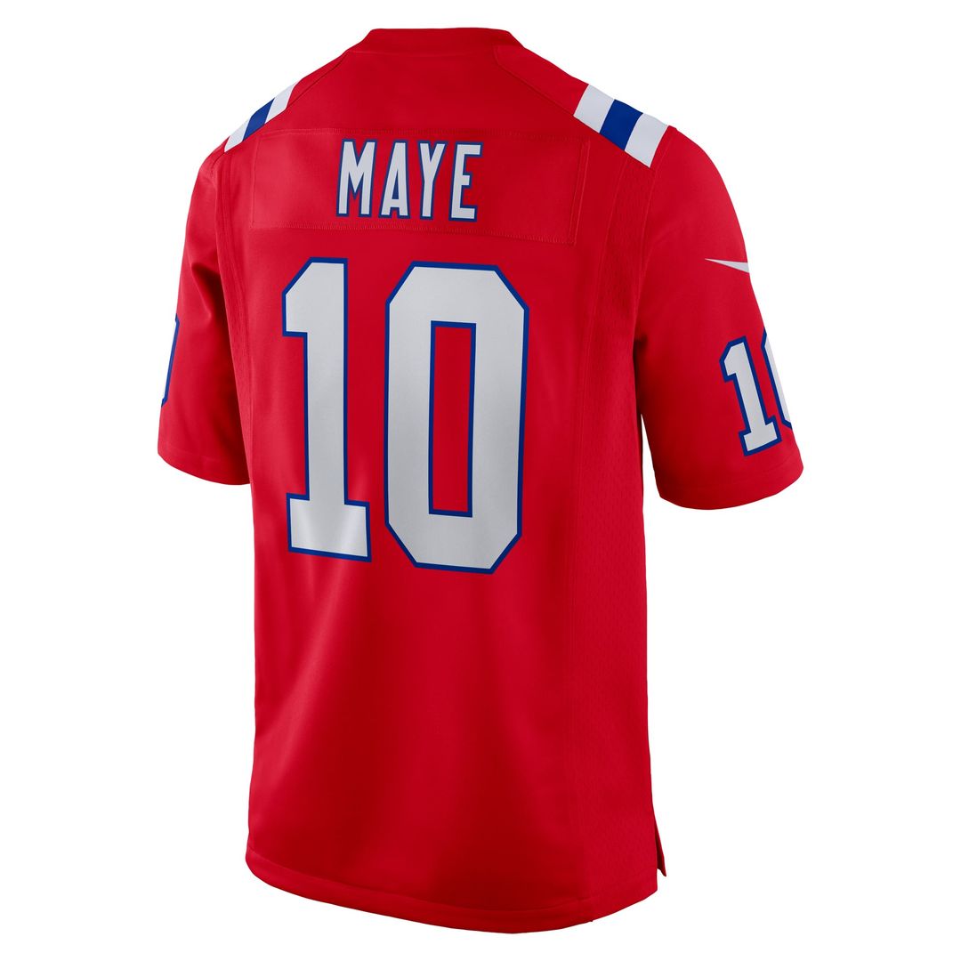 Drake Maye New England Patriots Nike Navy Player Game Jersey