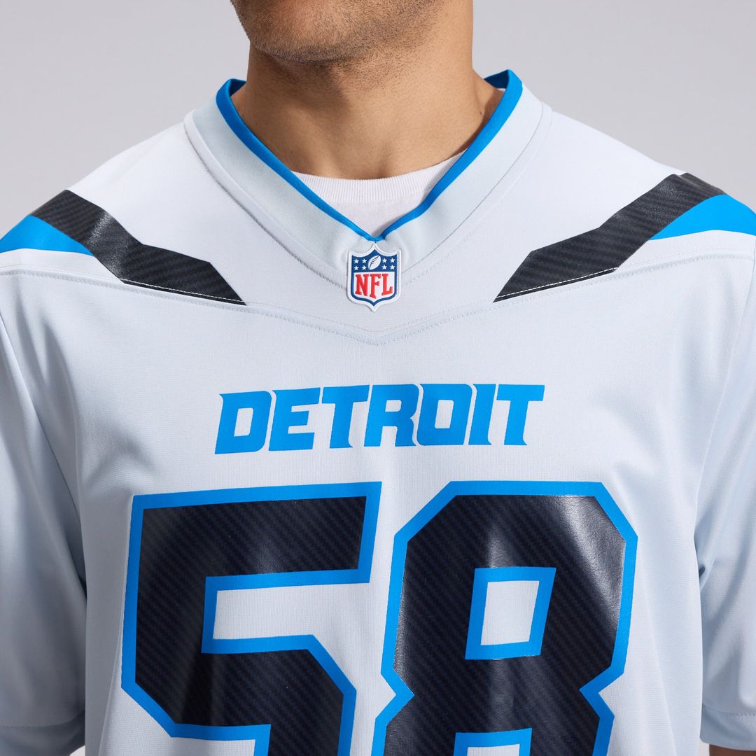 Penei Sewell Detroit Lions Nike Silver 2026 Rivalries Collection Game Jersey