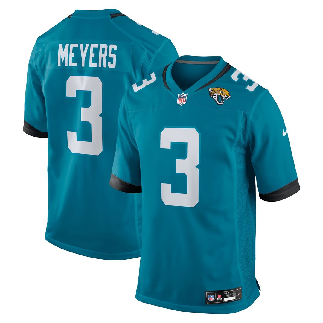 Jakobi Meyers Jacksonville Jaguars Nike Teal Team Game Jersey