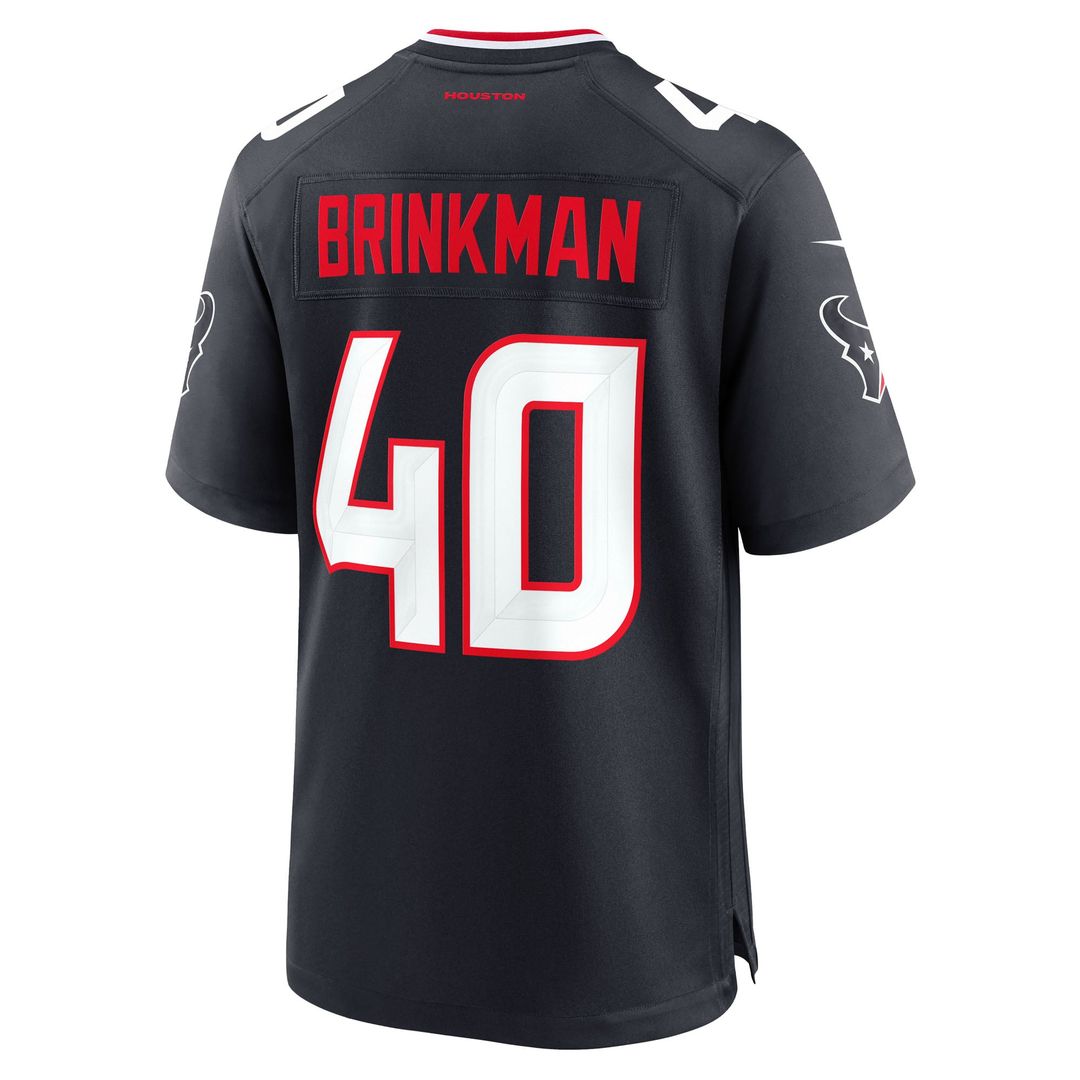 Austin Brinkman Houston Texans Nike Navy Team Game Jersey