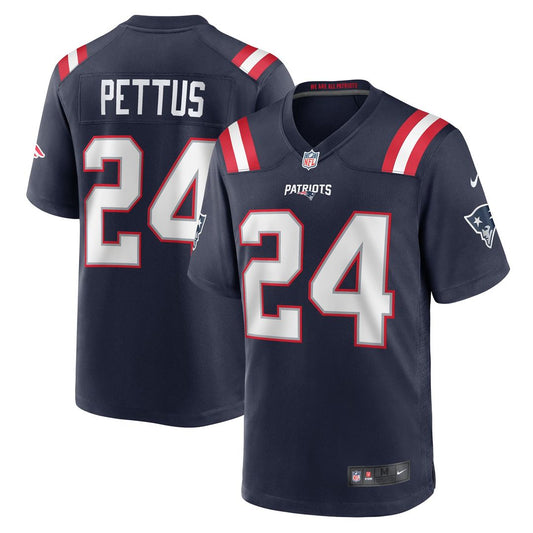 Dell Pettus New England Patriots Nike Navy Game Jersey
