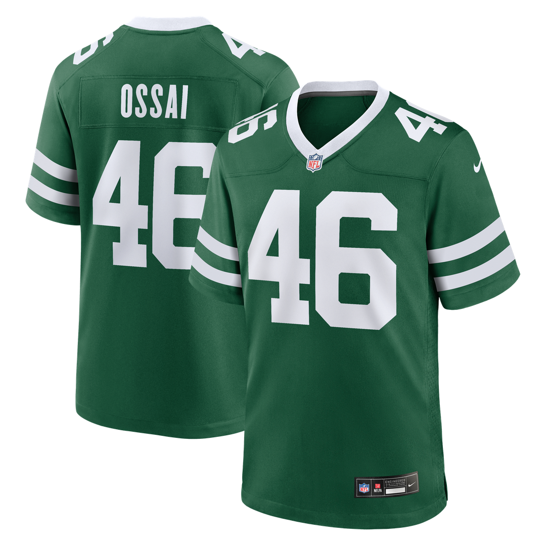 Joseph Ossai New York Jets Nike Legacy Green Team Game Jersey