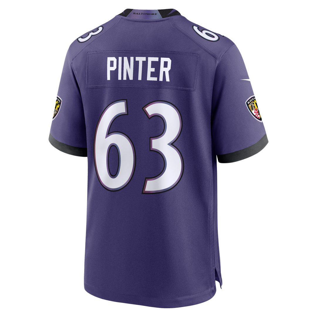 Danny Pinter Baltimore Ravens Nike Purple Team Game Jersey