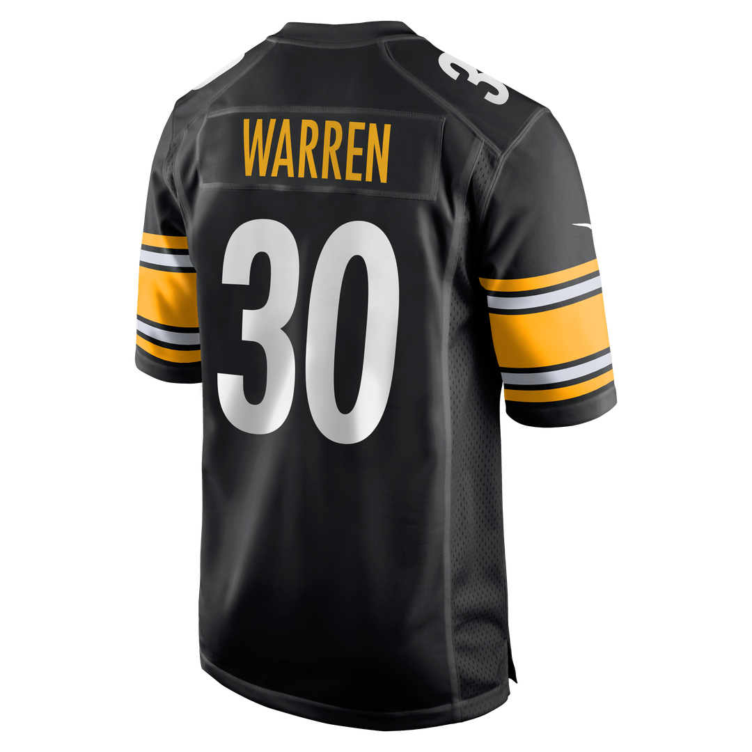 Jaylen Warren Pittsburgh Steelers Nike Black Game Player Jersey
