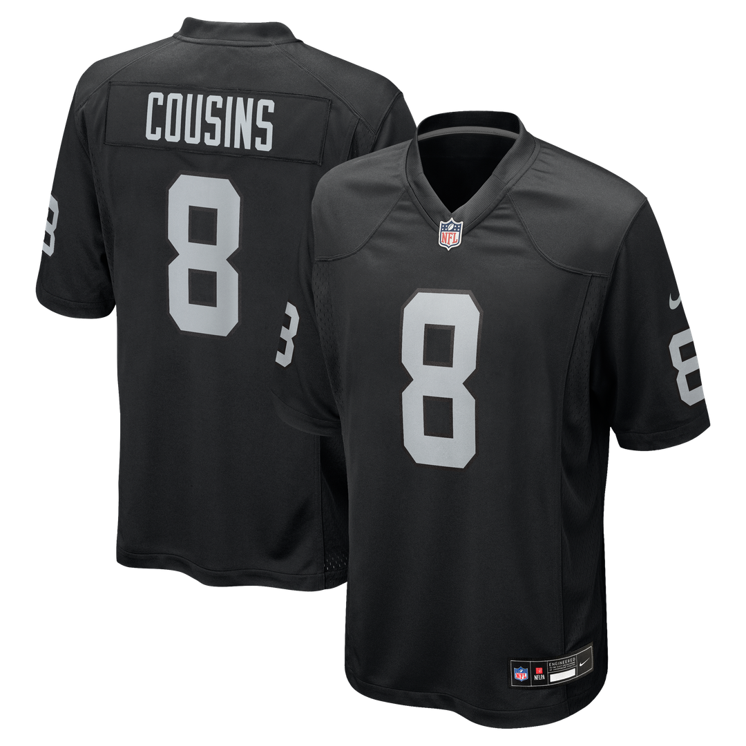 Kirk Cousins Las Vegas Raiders Nike Black Team Game Jersey