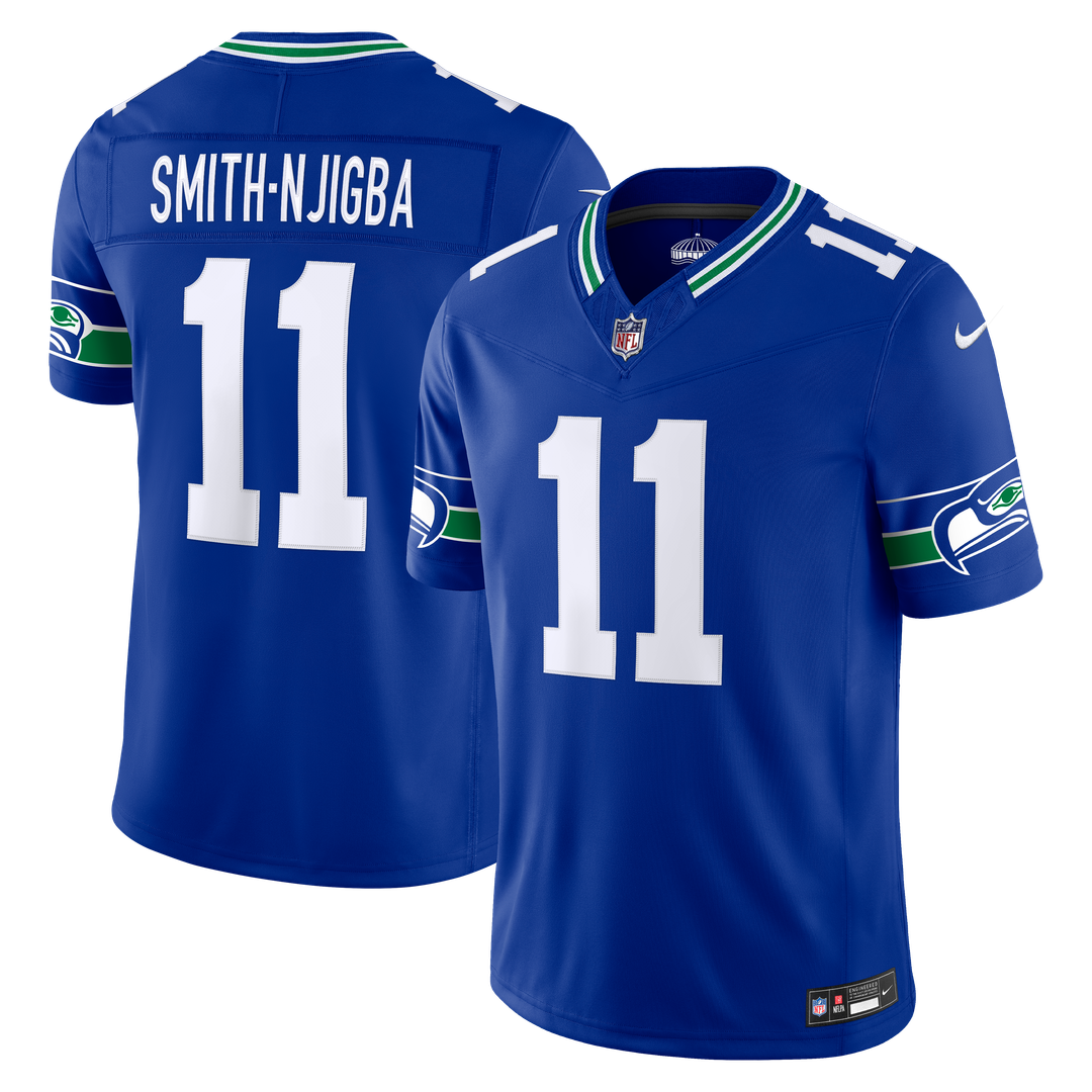 Jaxon Smith-Njigba Seattle Seahawks Nike Royal Alternate Vapor F.U.S.E. Stitched Limited Jersey
