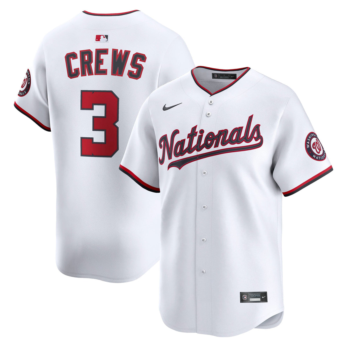 Washington Nationals Dylan Crews Nike Navy Alternate Limited Jersey