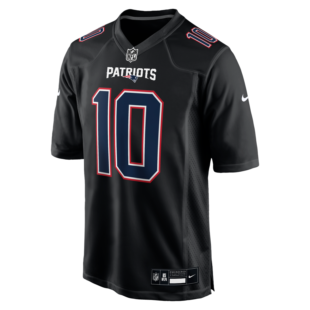 Drake Maye New England Patriots Nike Tundra White Game Jersey
